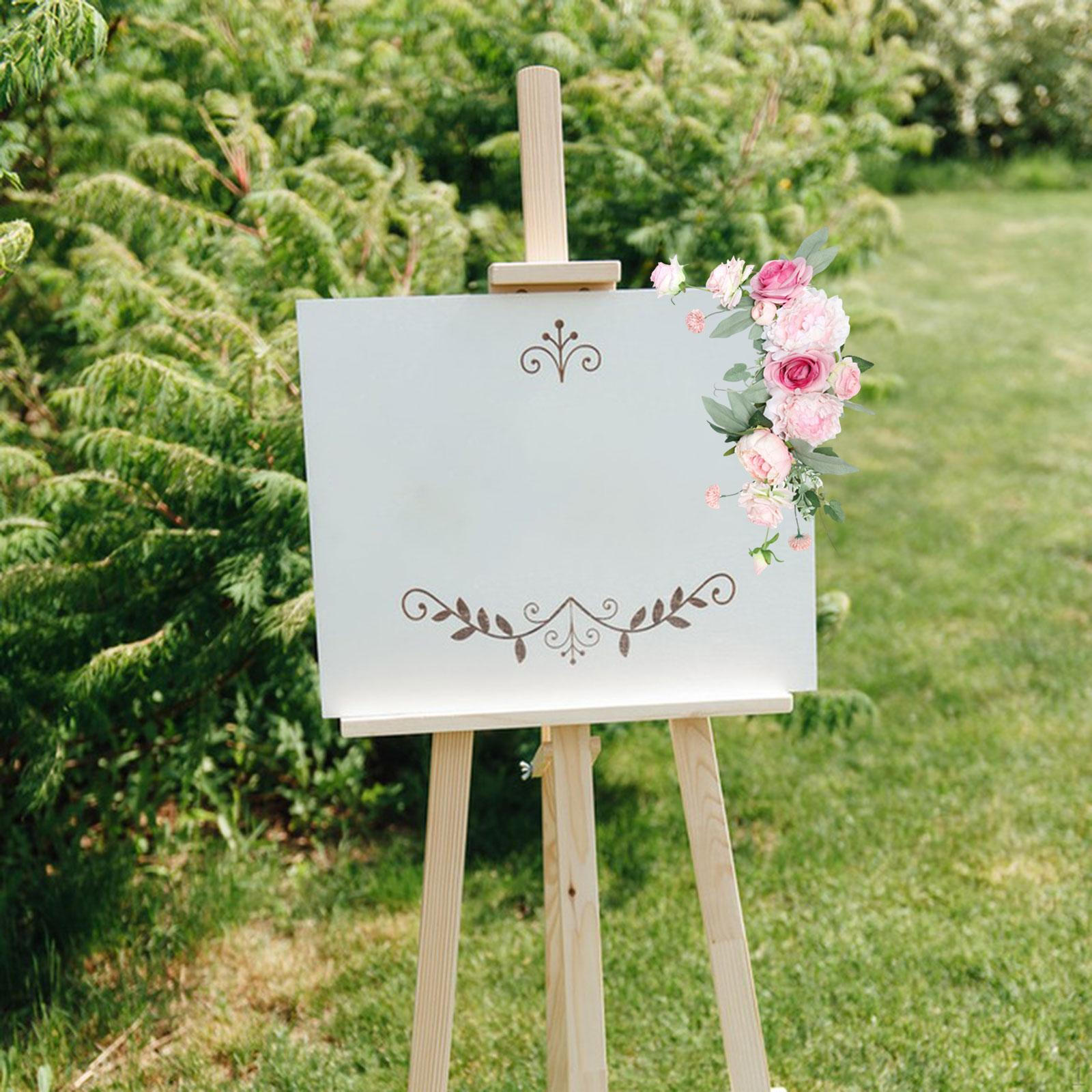 Artificial Flower Garland, Centerpiece Handmade Rustic Wedding Arch Flowers, Silk Flowers Pink