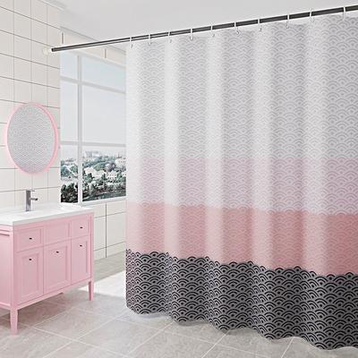 Waterproof Shower Curtain Set with Hooks, Thickened Waterproof Polyester Fabric Shower Curtain Fabric