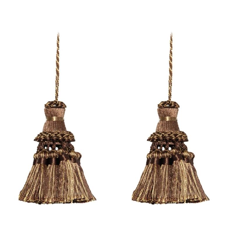 Curtain Tiebacks Decoration Ethnic Type Curtain Decorative Tasseled Pendants for Home Decoration