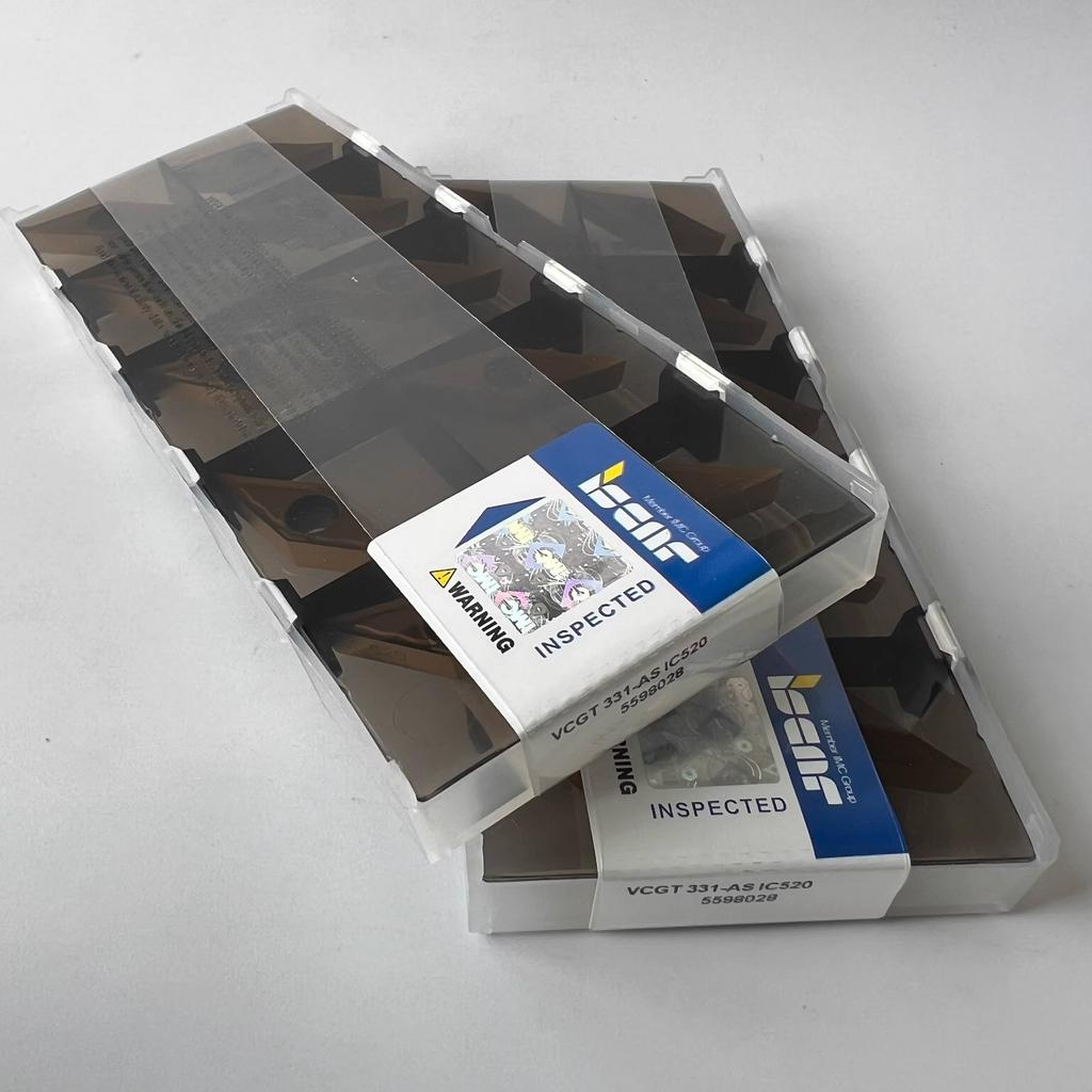 ISCAR / VCGT160404-AS IC520 / Industrial Indexable Carbide Inserts 10 Pcs