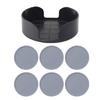 6Pcs 10cm Round Silicone Coasters with Holder Set For Teas Coffee Cups Mugs Nonslip Mats Multipurpose Home Office Use