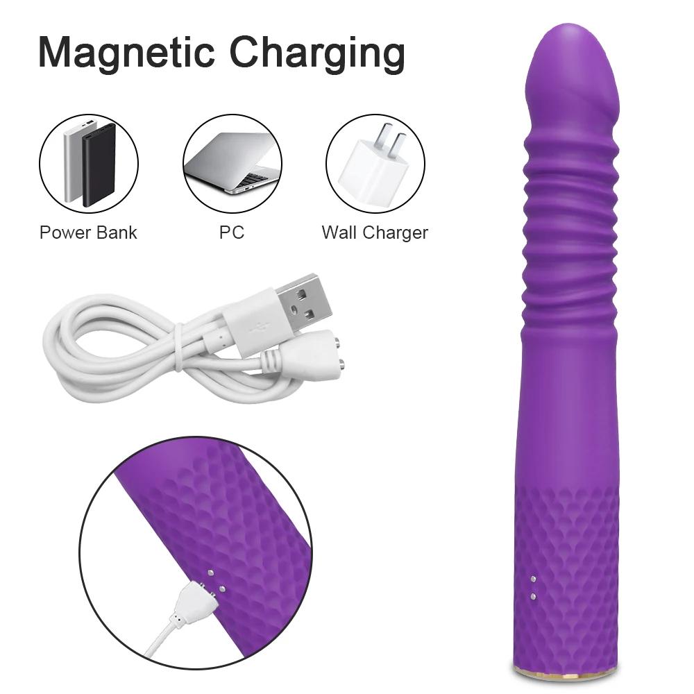 Automatic Thrusting Dildo Vibrator G Spot Clitoris Stimulation  Anal Vaginal Massage Vibrating Sex Toy for Women Adult Goods