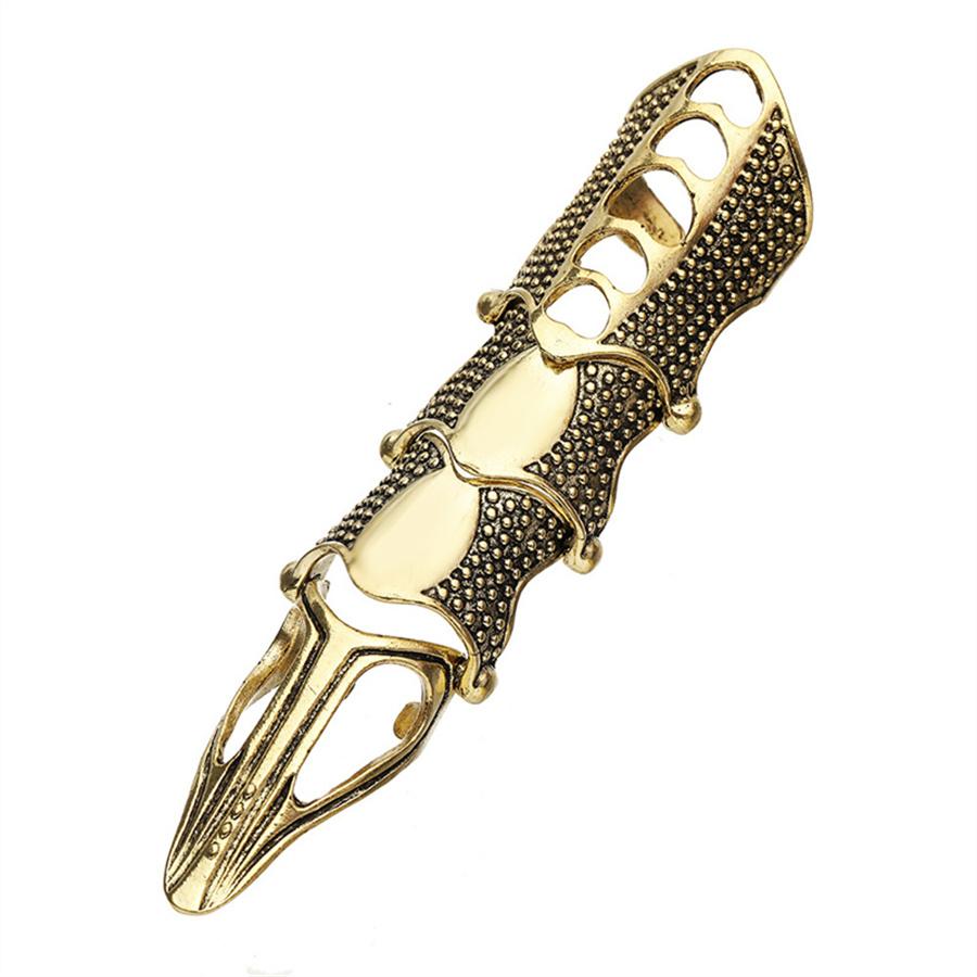 Europäische und amerikanische übertriebene Retro-Punk-Gothic-Metallrüstung mit gebogenen offenen Gelenkringen für Männer