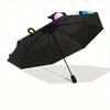 Rainbow Hello Kitty Automatic Folding Umbrella with Sturdy Iron Frame, Portable Compact Travel Umbrella All-Season Use Parties011
