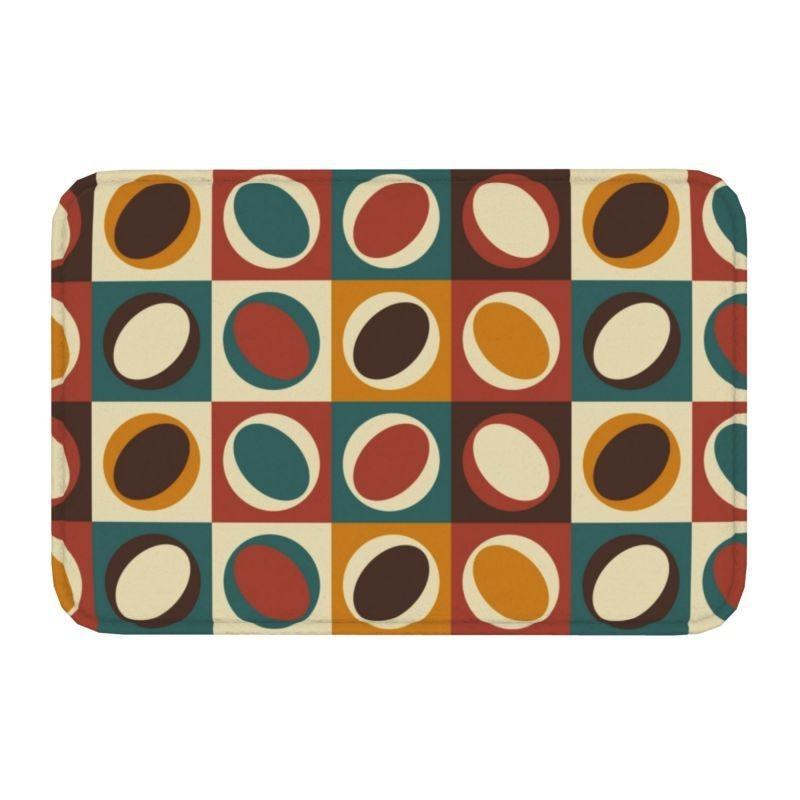 Geometric Pattern Carpet Mat Rubber Backing Rug Geometric Patterns for Modern Home Decoration Floor Mat Door Mat Non-slip Rug
