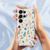 For Samsung Galaxy S25 Ultra Case Colorful Flower Branches Pattern Printing Straight Edge TPU Phone Back Cover