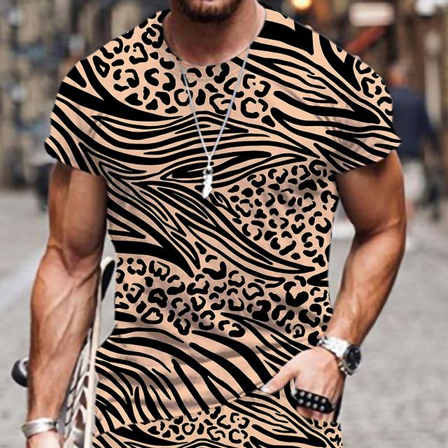 

Летняя футболка с короткими рукавами и текстурным принтом животных, 3D футболка в стиле хип-хоп, мужская и женская уличная одежда, крутые повседневные топы для мальчиков и девочек, футболки XS