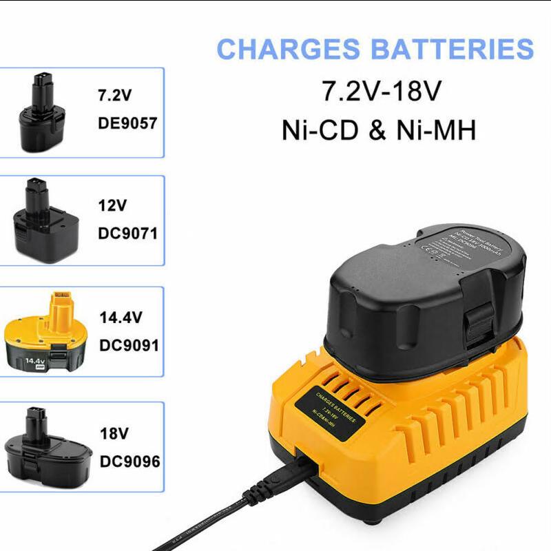 EU Plug Replacement Charger For Dewalt DC9310 7.2V-18V Nicad & Nimh Battery DW9057 DC9071DC9096 DE9039 DE9095 DE9096 Power Tool