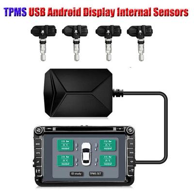 Usb Android Tpms Tire Pressure Monitoring System Display Alarm System Internal External 4 Sensors For Car Navigation Radio