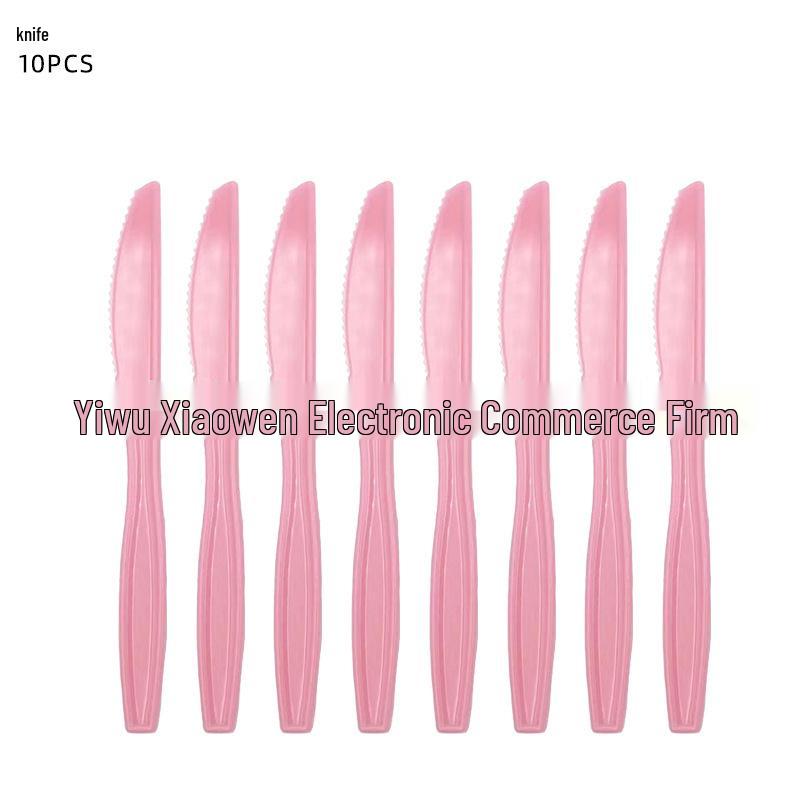 Pink Butterfly Birthday Party Disposable Tableware Set - Plates, Cups, Knives, Forks, Spoons