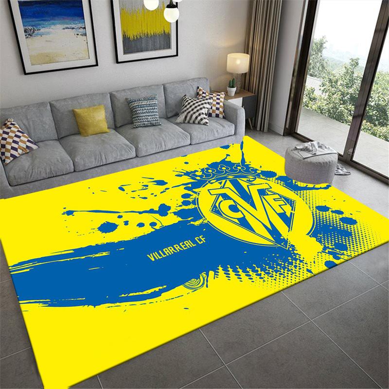 Villarreal CF Carpet Rug for Living Room Bedroom Home Sofa Decoration,Kids play Non-slip Floor Mat