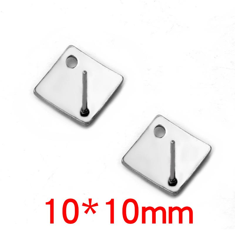 20pcs 316L Stainless Steel Geometric Earring Stud Earring Posts Connector Fashion Styles DIY Jewelry Making Findings Accessories