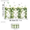 Multicolor Flower Wall Sticker Self-adhesive Flowers Pattern Wall Art Background Wall Ornament Fence Design