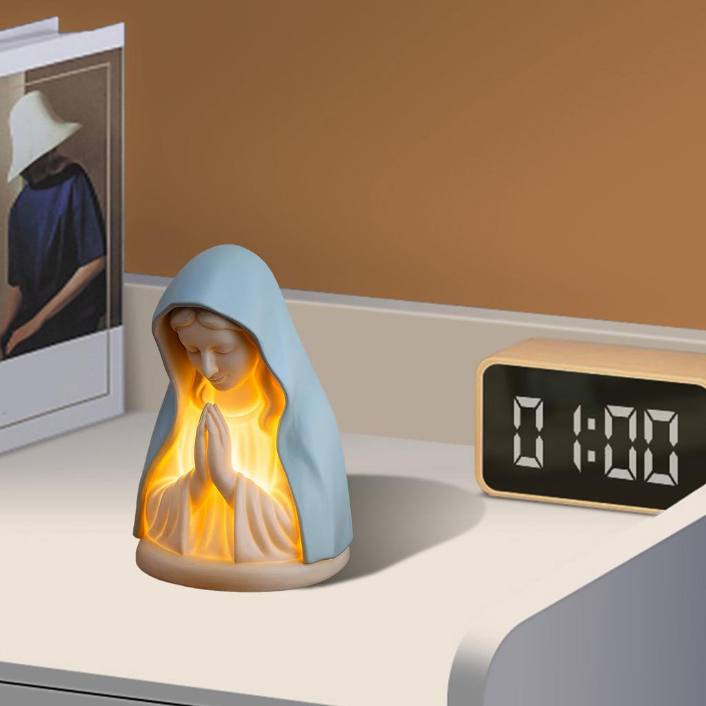Praying Women Night Light Silicone Light USB Charging Speed Dimming Atmosphere Light