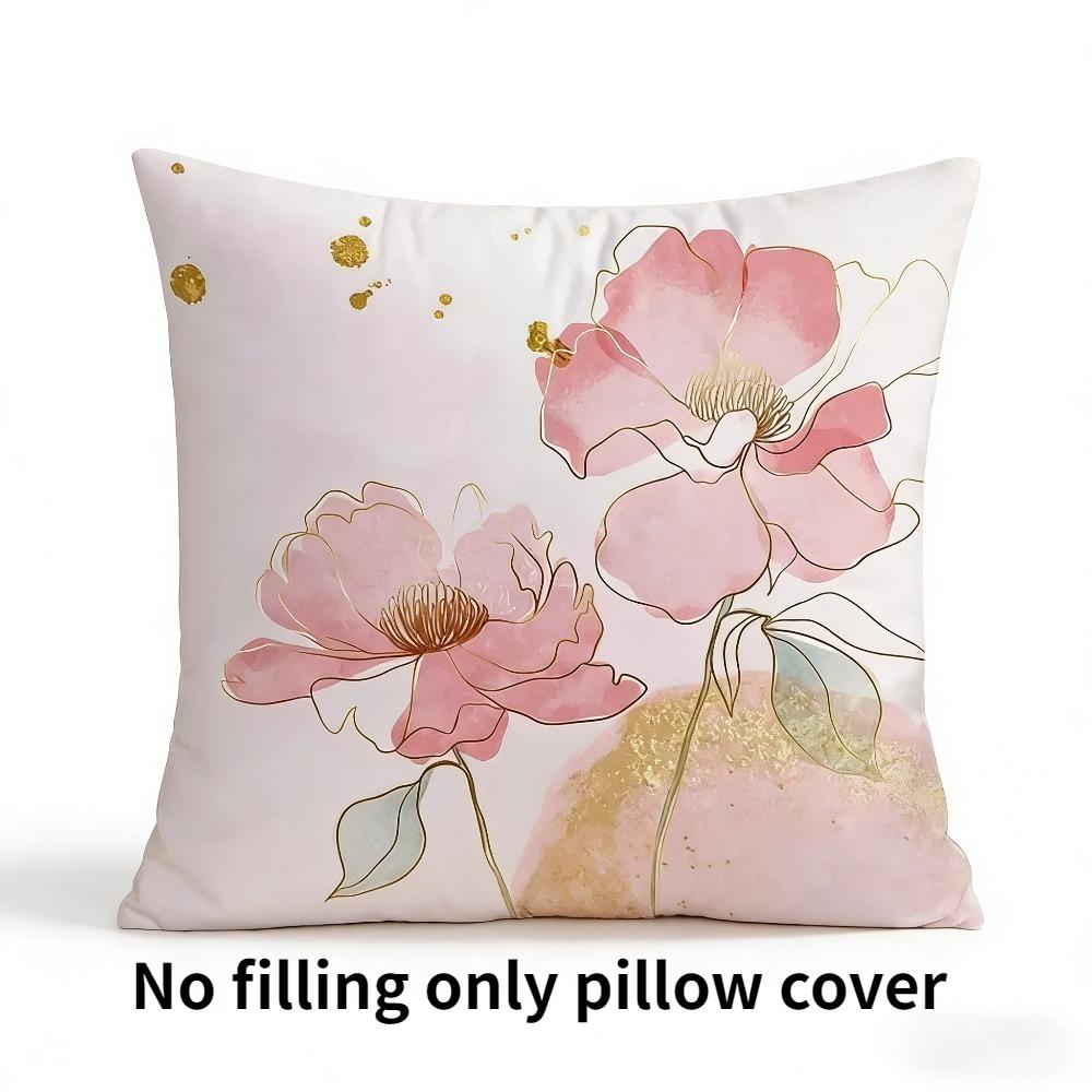 

floral print cushion cover without filler modern throw pillow case for sofa home decor party decoration