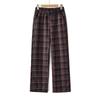 Women's Plaid High-Waist Straight Leg Casual Pants