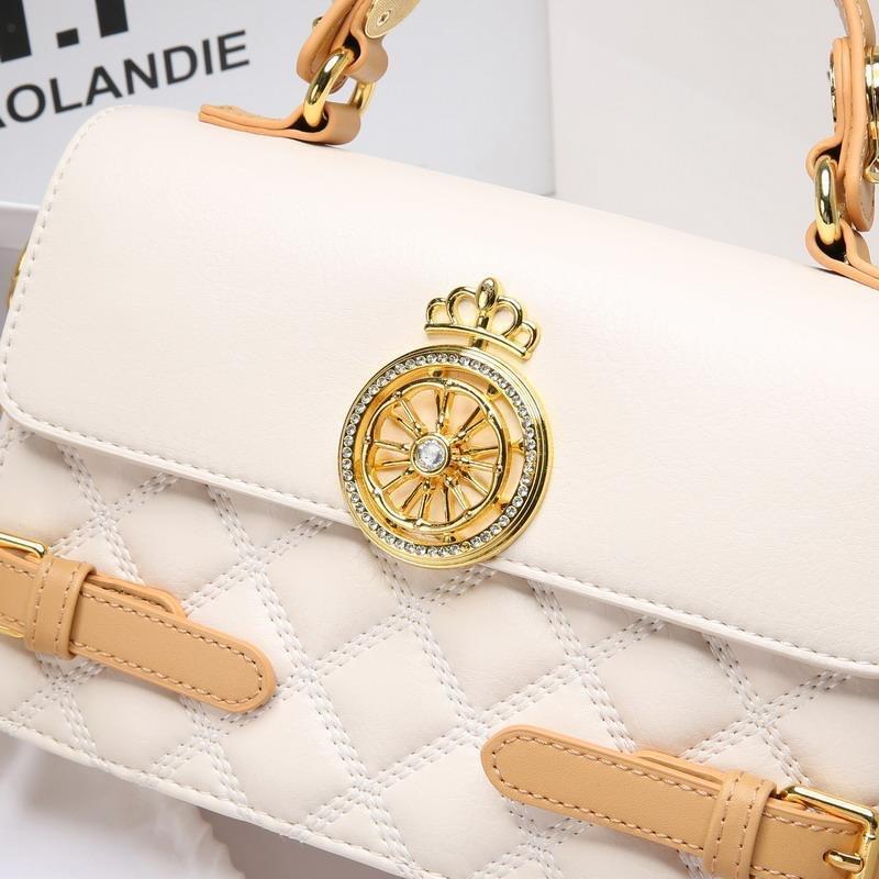 Single shoulder messenger bag, wide shoulder bag, large capacity handbag, fashionable small square bag.