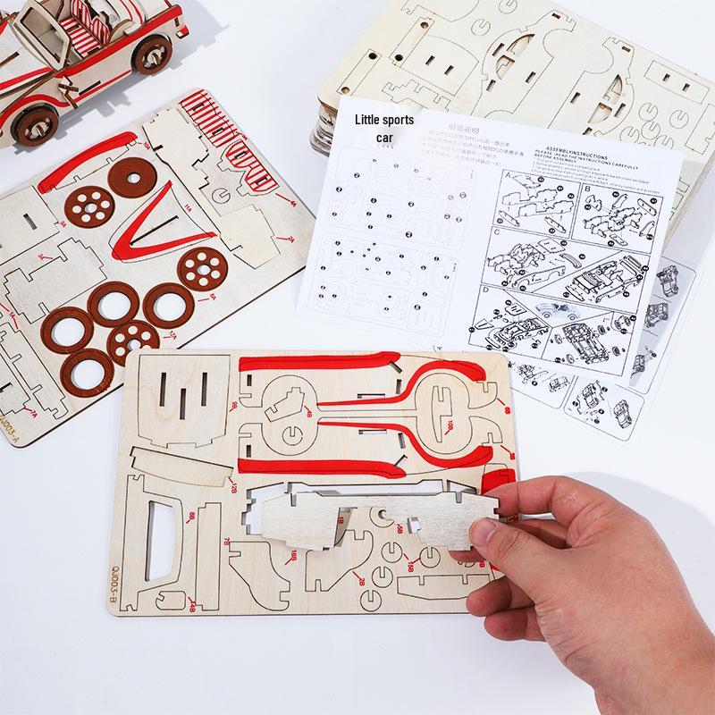 3D Wooden Puzzle Villa: DIY Small House Model for Boys and Girls