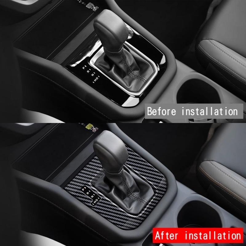 For Subaru Forester 2025 Abs 3d Partsbonfiber Center Conlose Gear Shift Panle Front Water Cup Holder Cover Interior