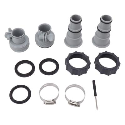 Adaptateur de tuyau de piscine Adaptateur de tuyau de rechange avec collier pour pompes à raccord fileté