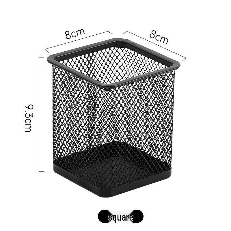 Student Desk Iron Pen Holder: Creative, Wear-Resistant, Large Capacity Eyebrow Pencil Storage.
