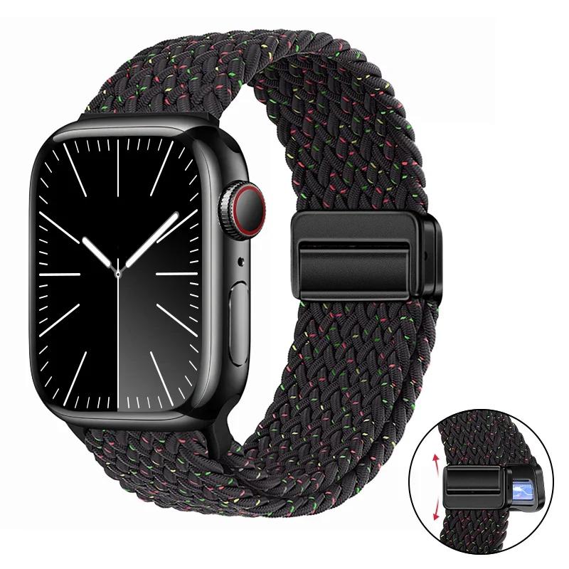 Nylon Bracelet for Apple Watch Band 10 9 8 7 46mm 42mm 45mm 41mm Ultra 2 49mm Strap for iWatch Series 6 5 4 3 SE 44mm 40mm Strap