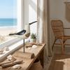 Creative Long-tailed Bird Statue Rustic Sea Bird Statue Wooden Bird Figurine  Indoor Decoration