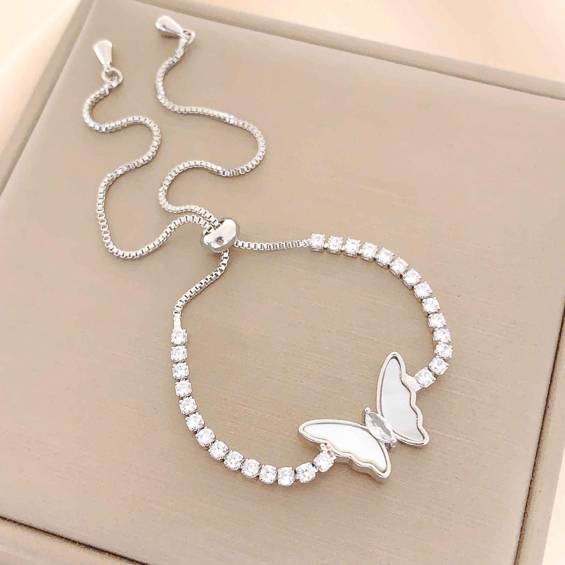 

Браслет не теряет цвет, женская летняя ракушка, бабочка, новые циркониевые украшения для рук, сто новых браслетов