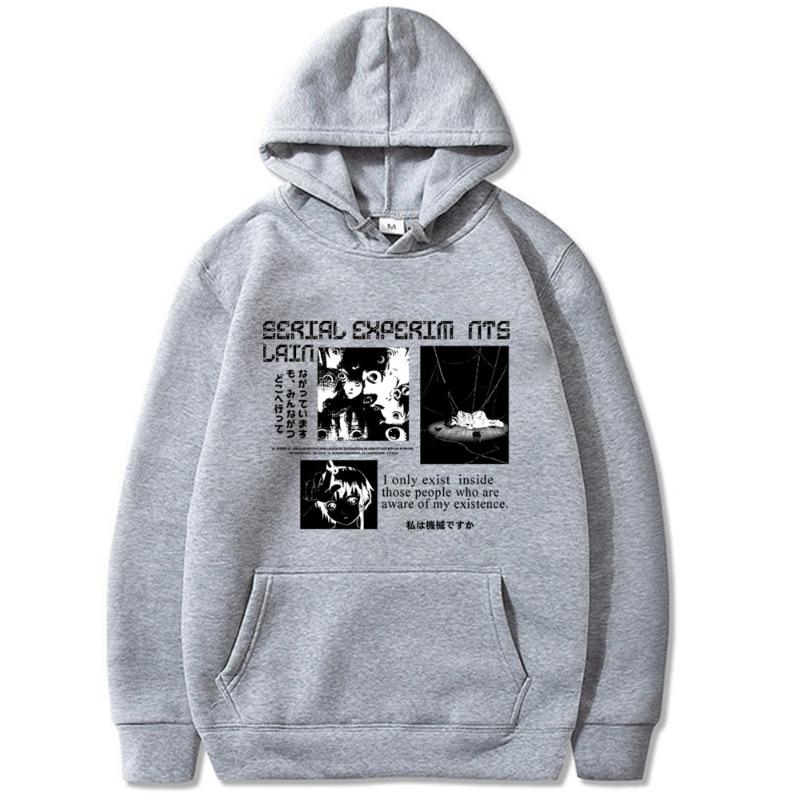 Serial Experiments Lain Iwakura Autumn Men's Hoodie Sweatshirt Men Womnen Fashion Brand Design Pullover Men's Fleece Hoodies