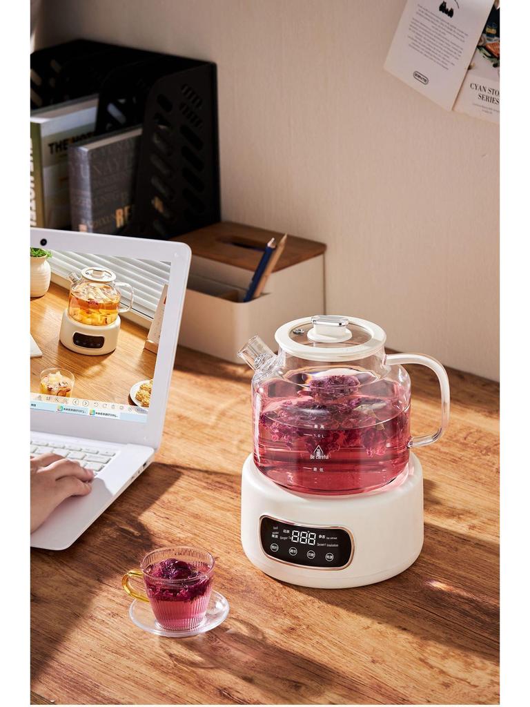 110V Glass Tea Kettle: Health Pot for Office and Home, Compatible with US, European, and British Standards.