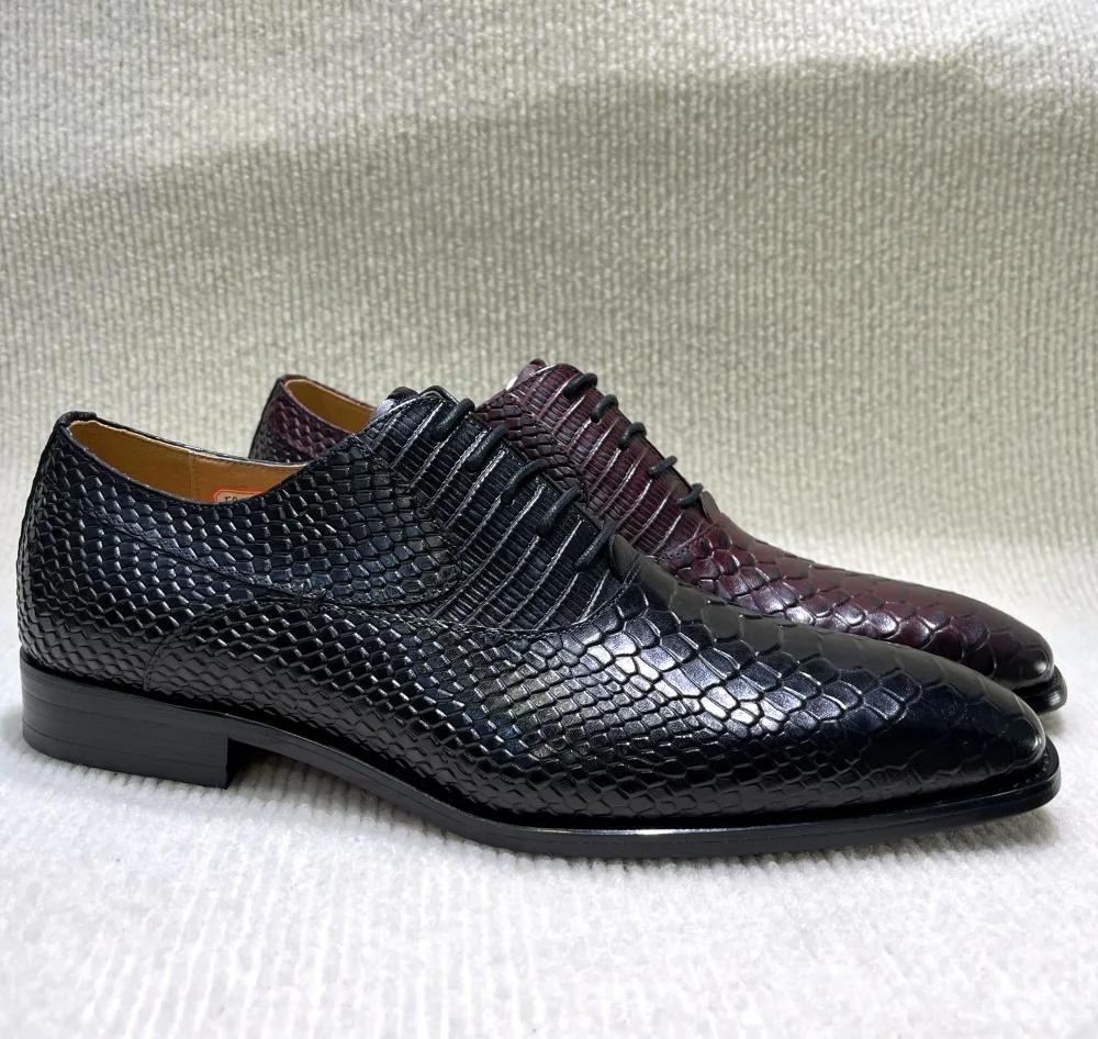 Fashion Handmade Red Genuine Leather Men's Office Business Shoes with Monk Shoelace Buckle for Wedding Suit Casual Formal Wear