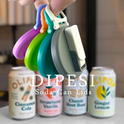 New Silicone Straw Soda Can Cap Straw Leak-proof Spill-proof Can Cap