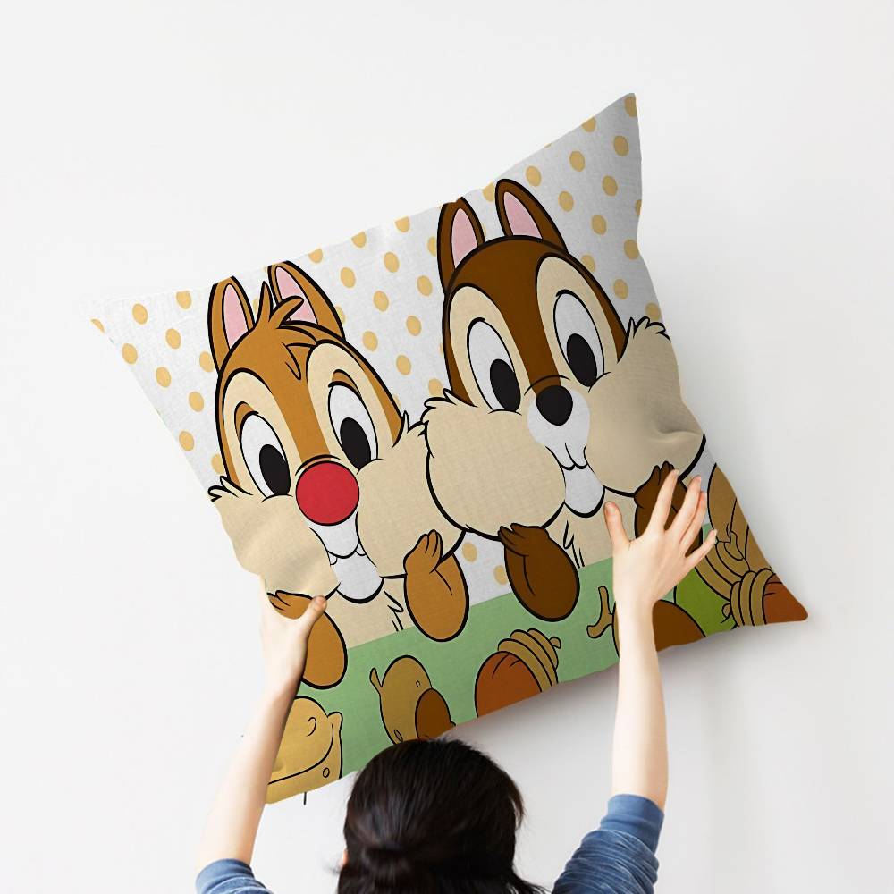 Cartoon C-Chip n D-Dale Stitch Lucky Dragon pillow cover sofa cushion cover home room decoration children gift