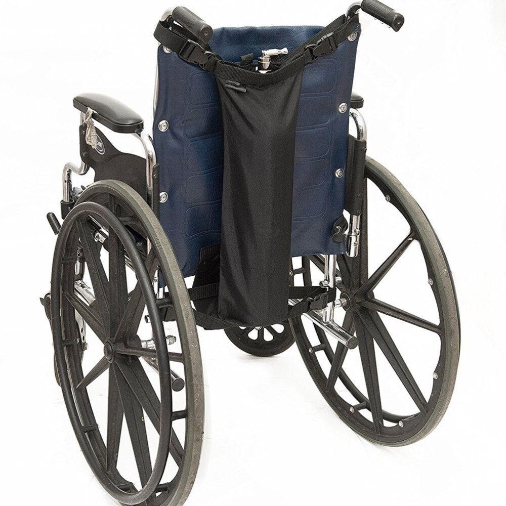 Black Oxygen Cylinder Pannier Bag 600D Oxford Cloth Buggy Fabric Holder Storage Bag  Wheelchair