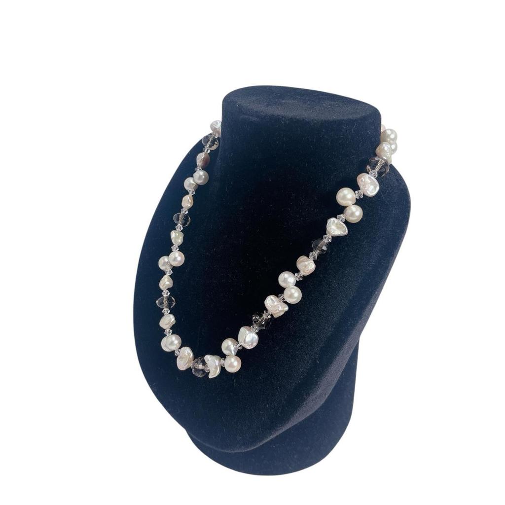 Stylish outing Baroque pearl Necklace Pearl multicolor Women Used