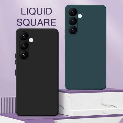 A55 A35 A15 A05 A05S Hülle, quadratisch, flüssiges Silikon, weiche TPU-Hülle, vollständiger Schutz für Samsung Galaxy A05, A05S, A15, A35, A55 5G, Handyhüllen