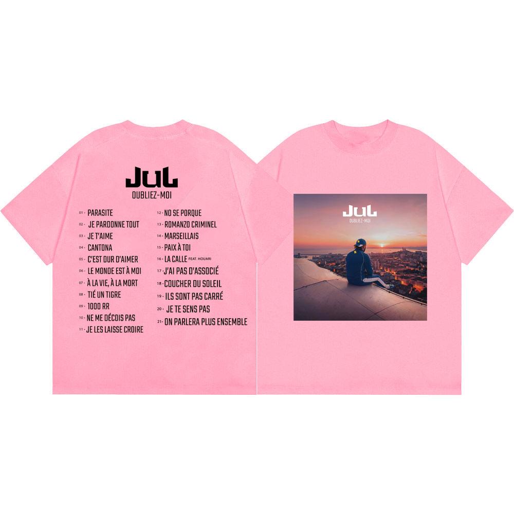 Rapper Jul Oubliez Moi Graphic T Shirts High Quality Fashion Short Sleeve T-shirts Men Women Clothing Harajuku Hip Hop T-shirt
