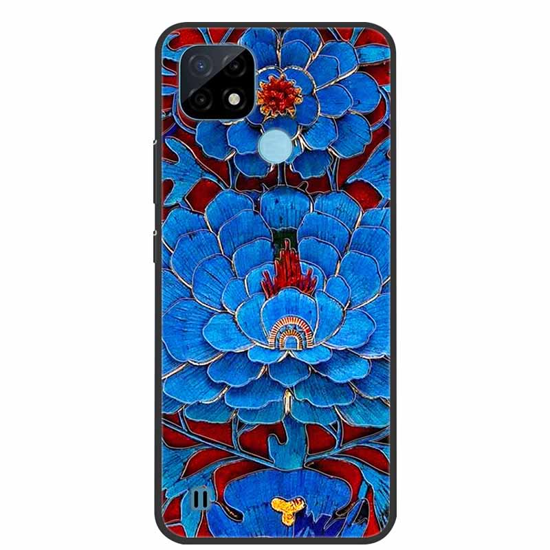 For Realme C21Y Case 3D Flower Emboss Soft Silicone Phone Case For OPPO Realme C21Y RMX3261 Capa TPU Funda Realmi C21 Y Coque