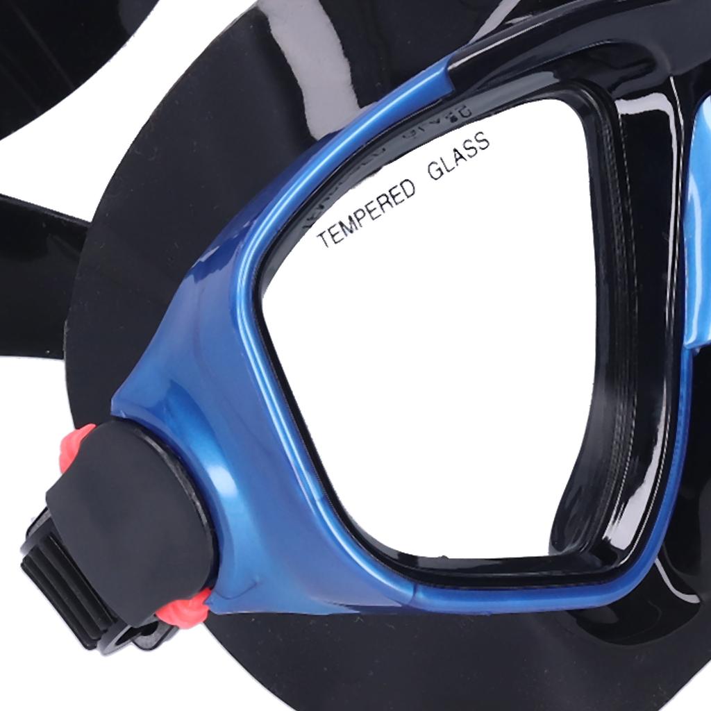 Snorkeling AntiFog Goggles Set Diving Glasses with Full Dry Snorkel for Kids Adults(Blue GogglesSnorkel )