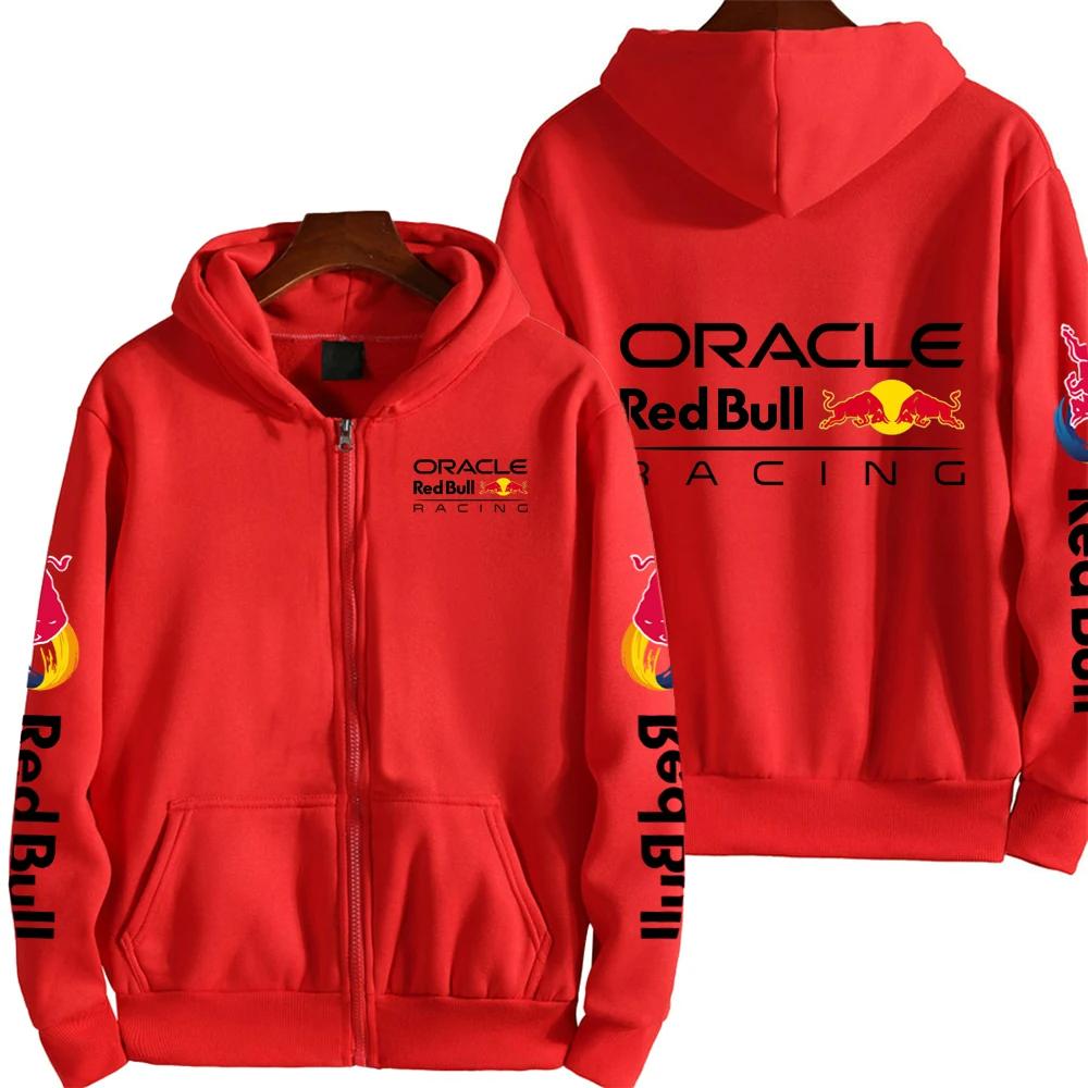 WowClassic Heren Hoodies & Sweatshirts Red Bull Couple Racing Sport Rits Hoodie M