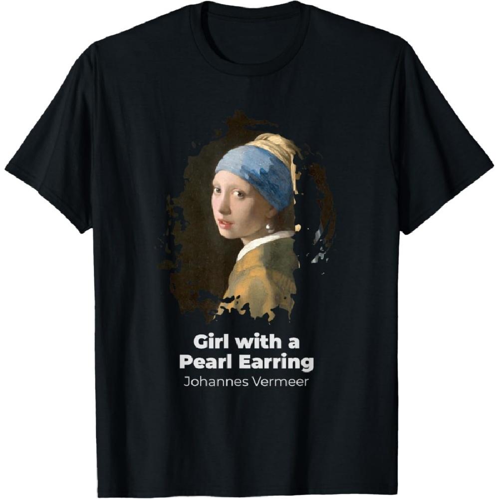 Girl with a Pearl Earring Grunge T-Shirt XXXXXL чёрный
