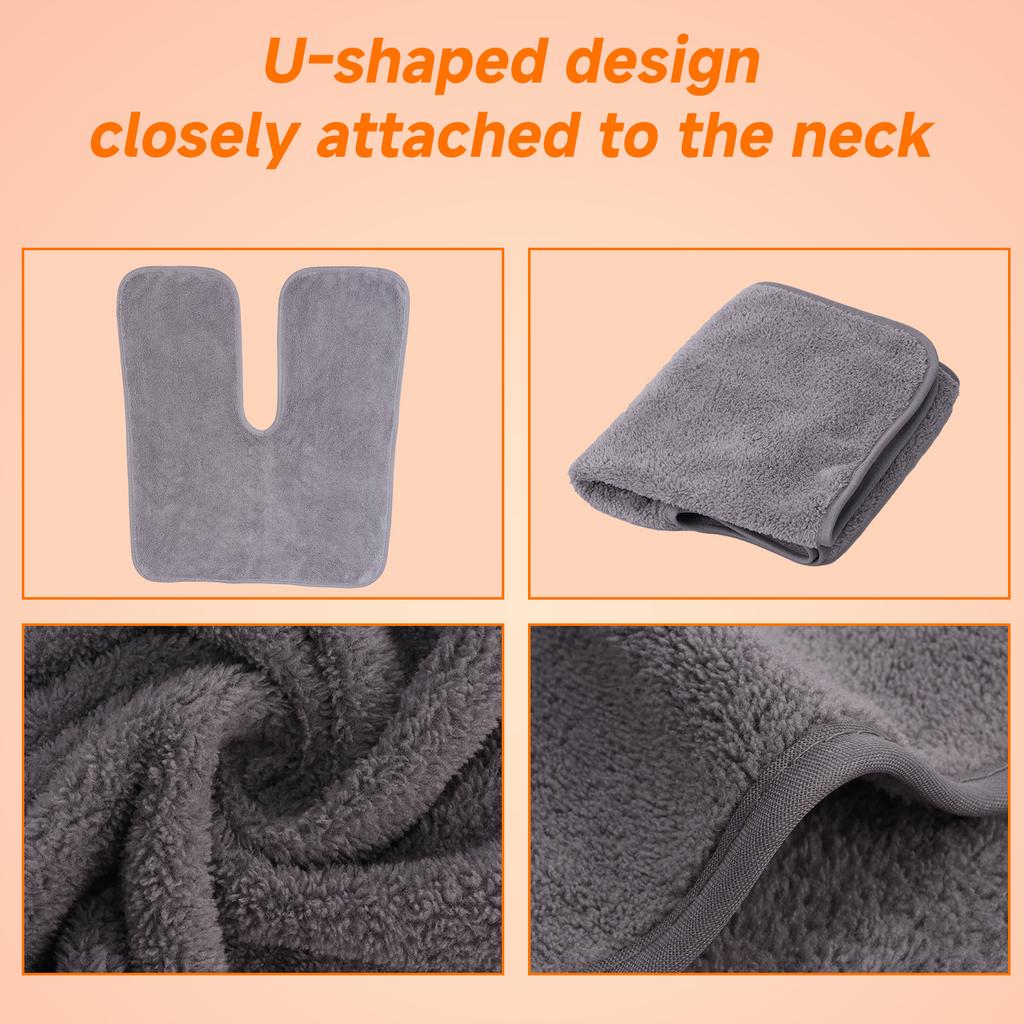 3Pcs U-Shape Towel Microfiber Esthetician Towel Absorbent Spa Massage Facial Treatment Neck Cosmetic Towels for Facial Cleansing