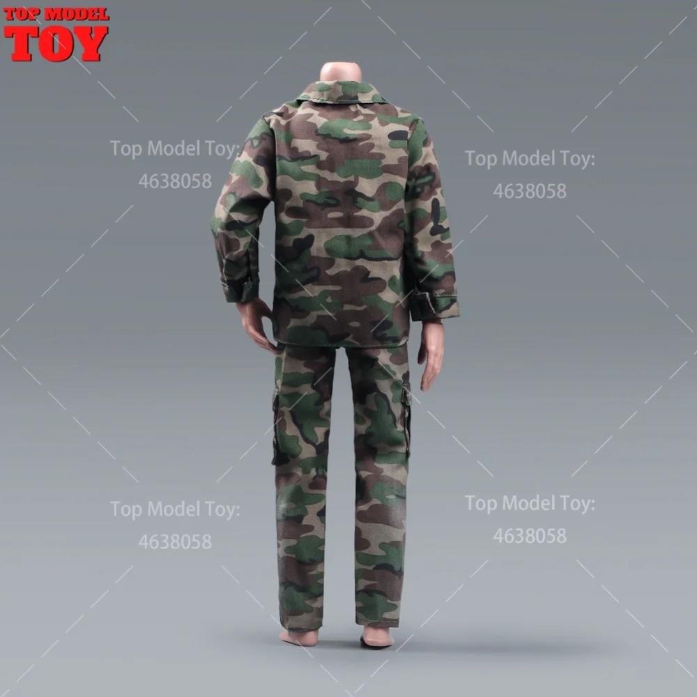 1/6 Scale Jungle Camouflage Combat Uniforms Coat Pants Clothes Set Model For 12" Male Soldier Action Figure Body Dolls Toy