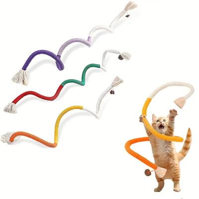 3 Stück Katzenspielzeug Kauschnüre Sicheres Zahnreinigungsspielzeug für Wohnungskätzchen