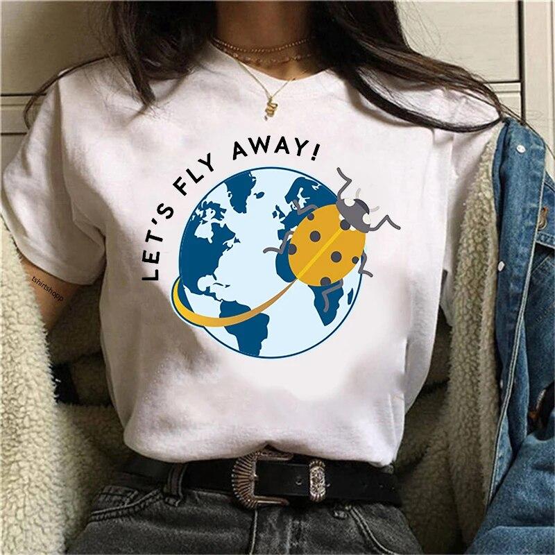 2021 New Jojo Bizarre Adventure T Shirt Women Japan Anime Summer Top T-shirt Golden Experience Ladybug T-Shirt Casual Hip Hop Unisex