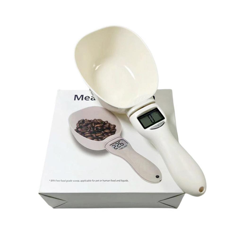 Food Scale Pet Measuring Scoop LCD Electronic Precision Weighing Tool Dog Cat Feeding Digital Spoon Scale Display Kitchen Scale