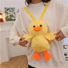 33cm Small Yellow Duck Plush Backpack Kawaii Stuffed Animal Duck Bag Cartoon Cute Soft Schoolbag Girls Childrens Day Gifts