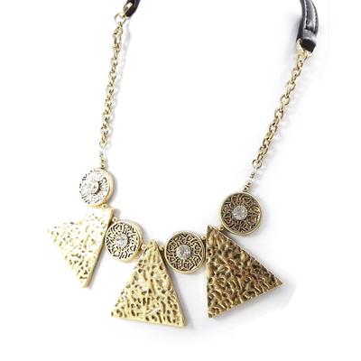 [H9866] - Golden 'Queen' Designer Necklace