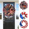 Patriotic 250th Anniversary Wreath Wooden Front Door Hanging Wreath 4th of July Independence Day Veterans Day Door Hanger