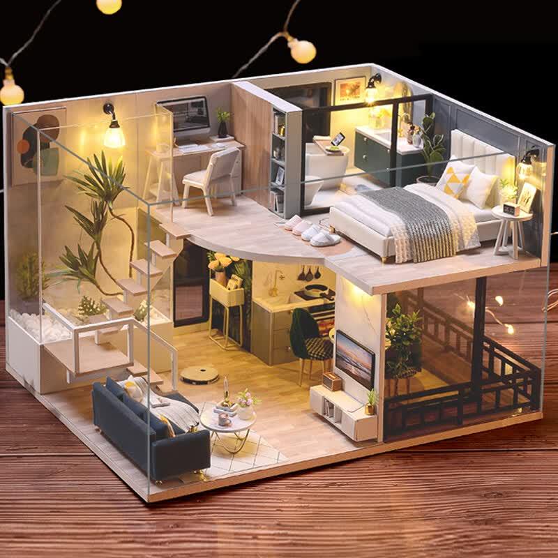 DIY Miniature Wooden House Kit